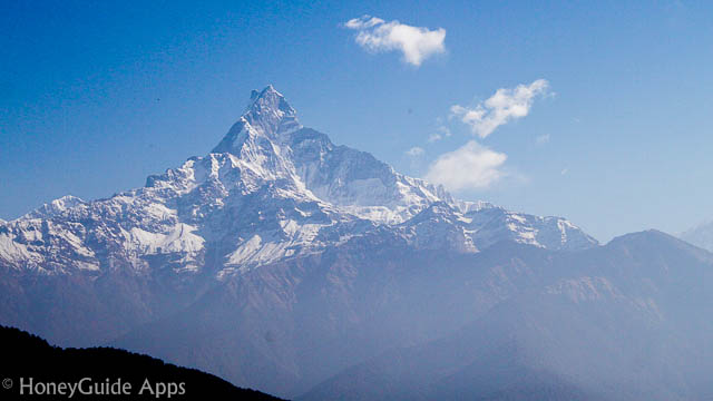 Machhapuchchhre literally means "Fish Tail" in English, is a mountain in the Annapurna Himal of north central Nepal.
