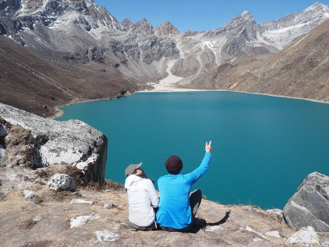 Trekkers enjoying the view.