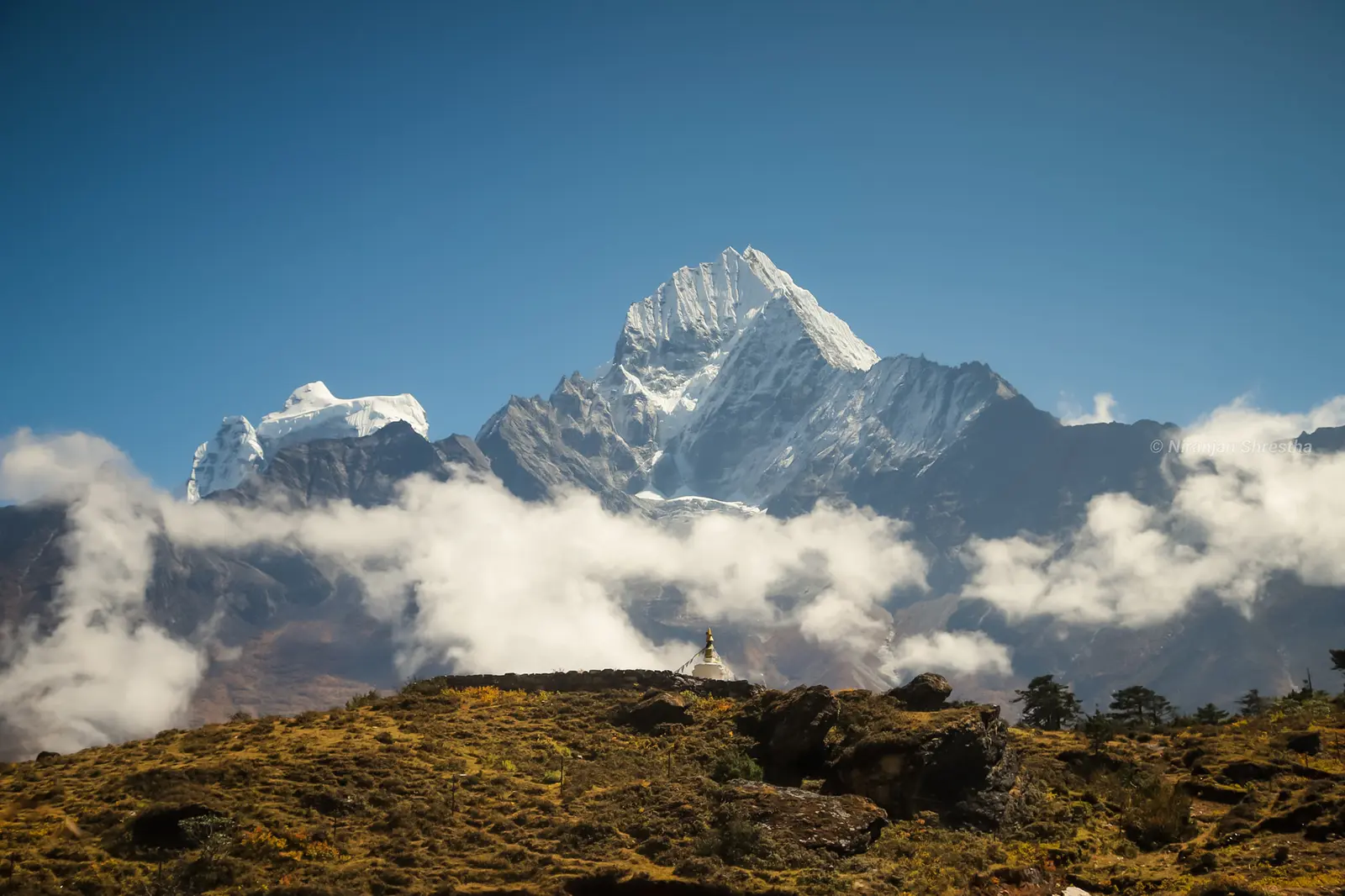 View of Mt. Thamserku from Syangboche.