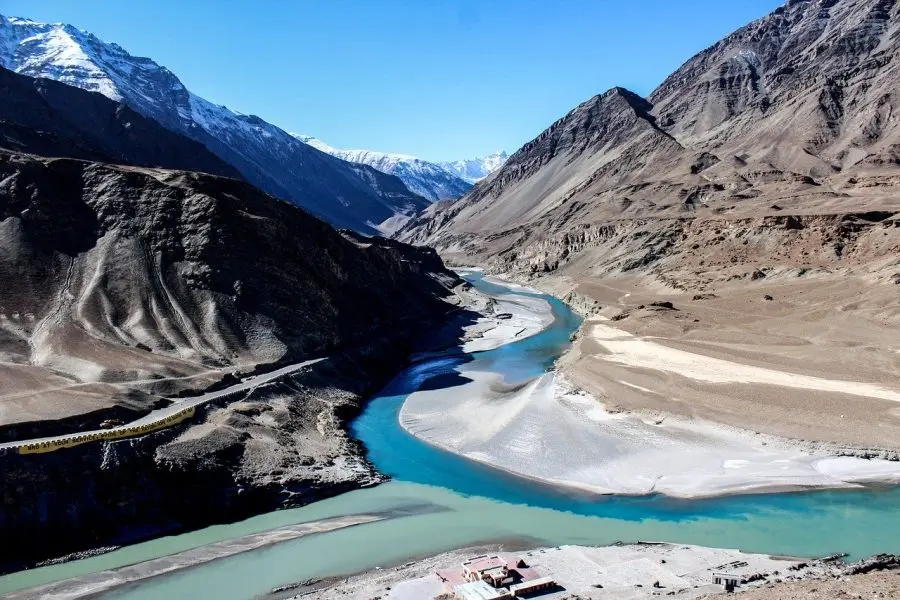 Sangam, where Indus and Zanskar rivers meet. Source: Pixabay