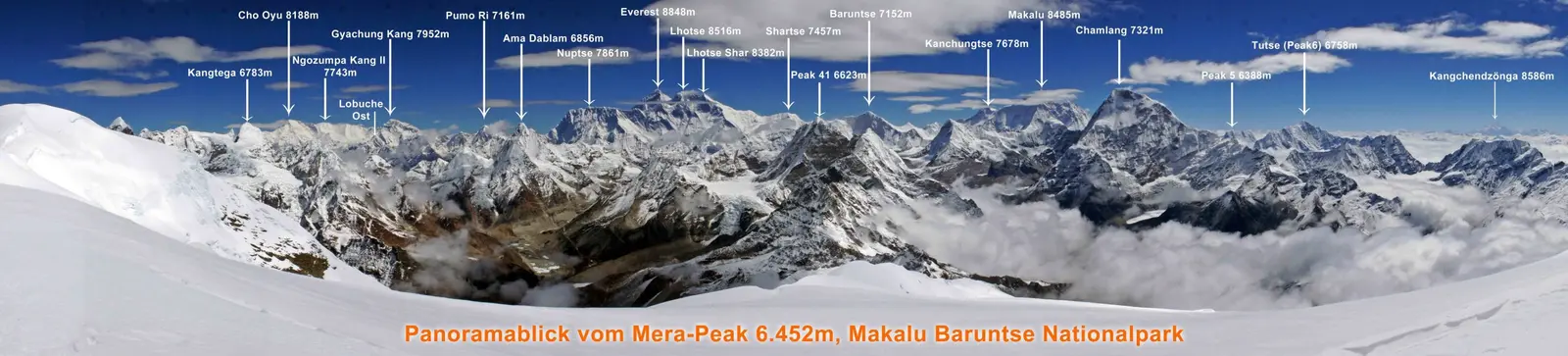 Everest Panorama from Mount Mera