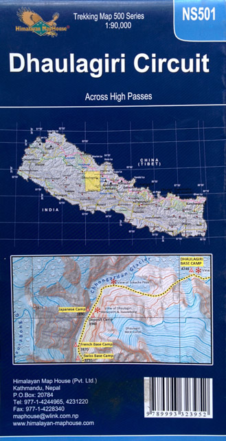 Himalayan maps - Dhaulagiri Circuit, Nepal