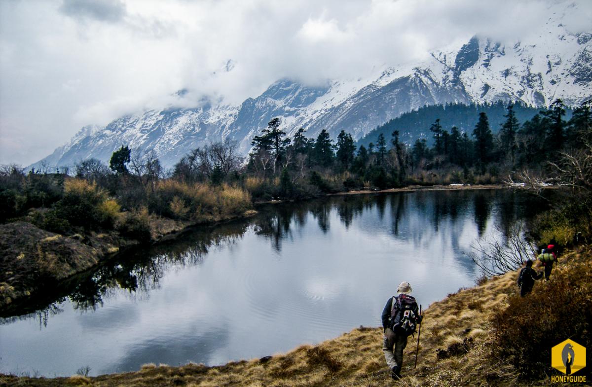 Trekking in Manaslu region in Nepal