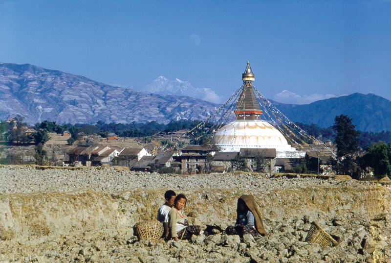 Toni Hagen, swiss geologists picture of Nepal, Kathmandu from the year 1950 A.D.