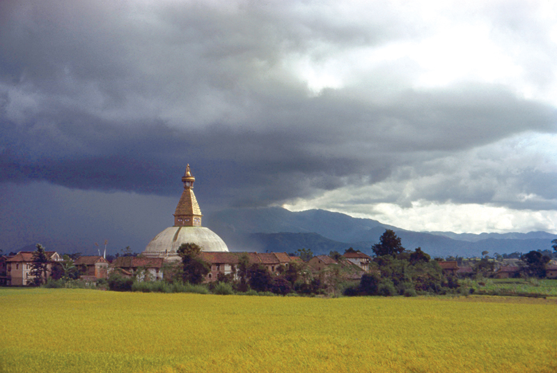 Toni Hagen, swiss geologists picture of Nepal, Kathmandu from the year 1950 A.D.