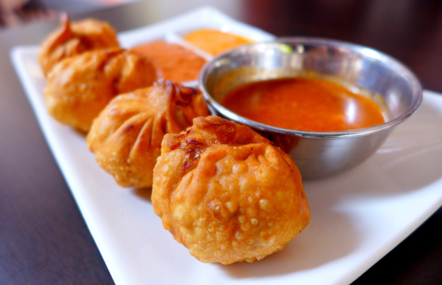 deep fried, crispy hot momos