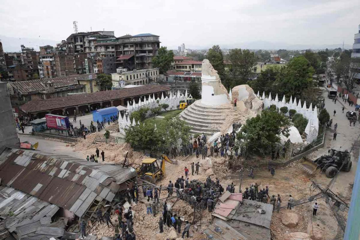 Nepal's iconic landmarks in its capital Katmandu, was reduced to rubble  after 7.8-magnitude earthquake.