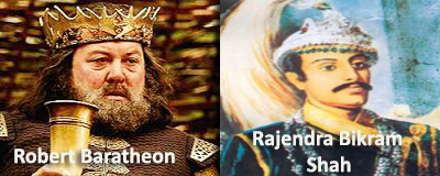 Robert Baratheon of GOT and Rajendra Bir Bikram Shah. Game of Thrones