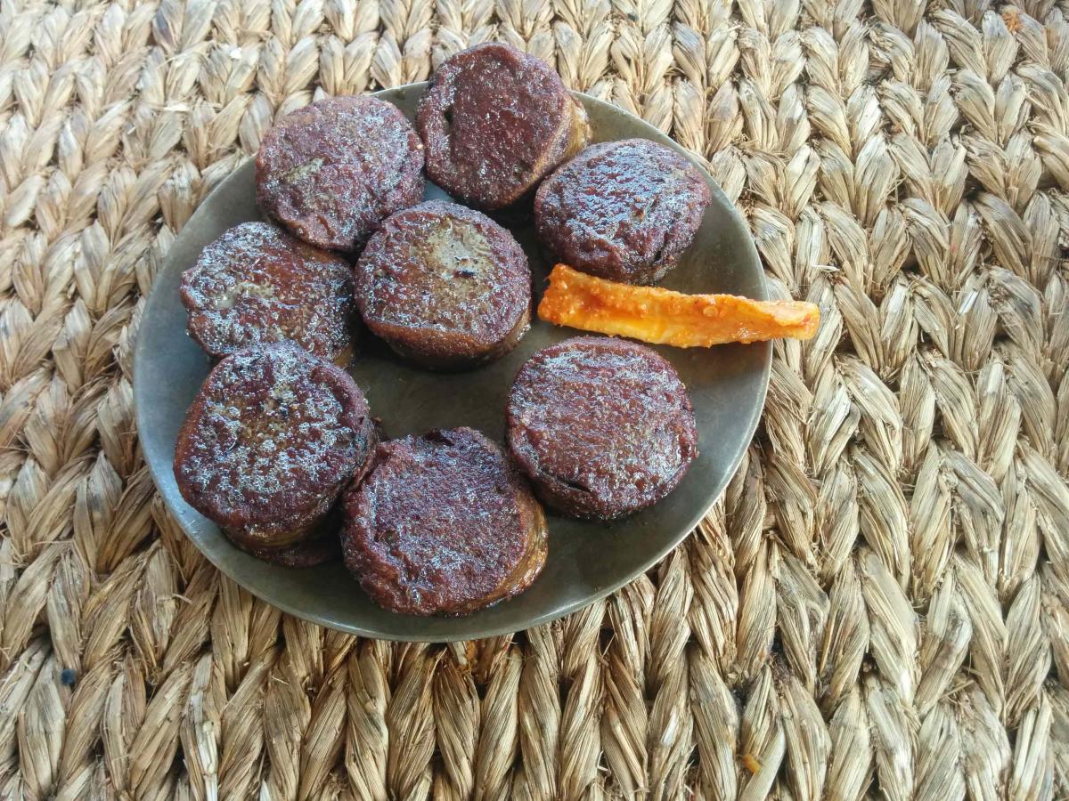 Blood sausage food in Nepal